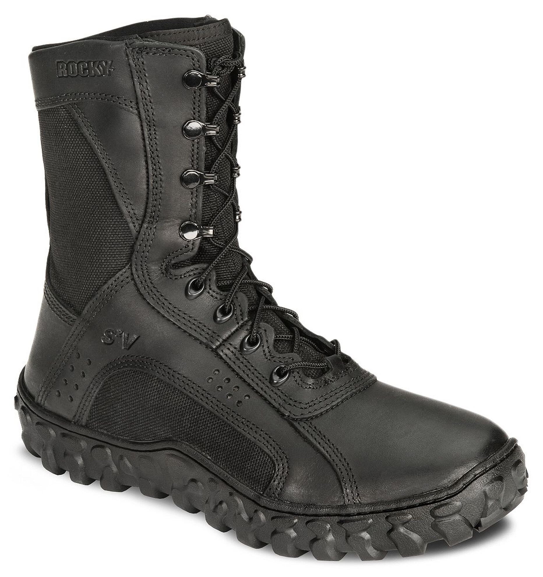 Vented steel shop toe boots