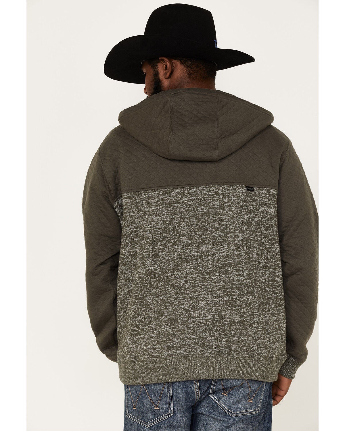 Image #4 - Hooey Men's Jimmy Quilted 1/4 Button Hooded Pullover, , hi-res