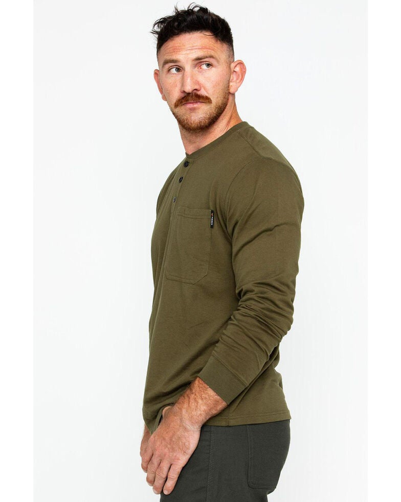 Hawx Men's Pocket Henley Work Shirt Big & Tall Sheplers