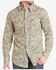 Image #1 - Rock & Roll Denim Men's Paisley Print Long Sleeve Snap Stretch Western Shirt, Teal, hi-res