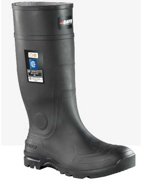 Image #1 - Baffin Men's Blackhawk (Toe) Waterproof Rubber Boots - Steel Toe, Black, hi-res