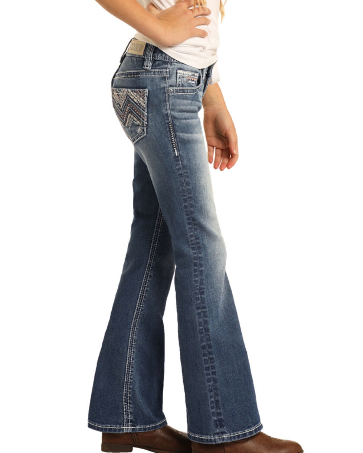 Rock \u0026 Roll Denim Girls' Vintage Faded 