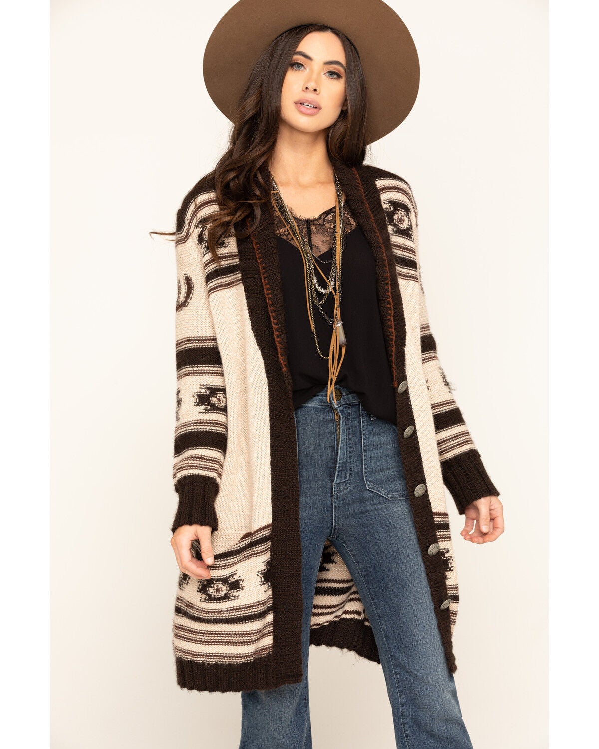 Image #1 - Double D Ranch Women's Spanish Pony Sweater, Multi, hi-res