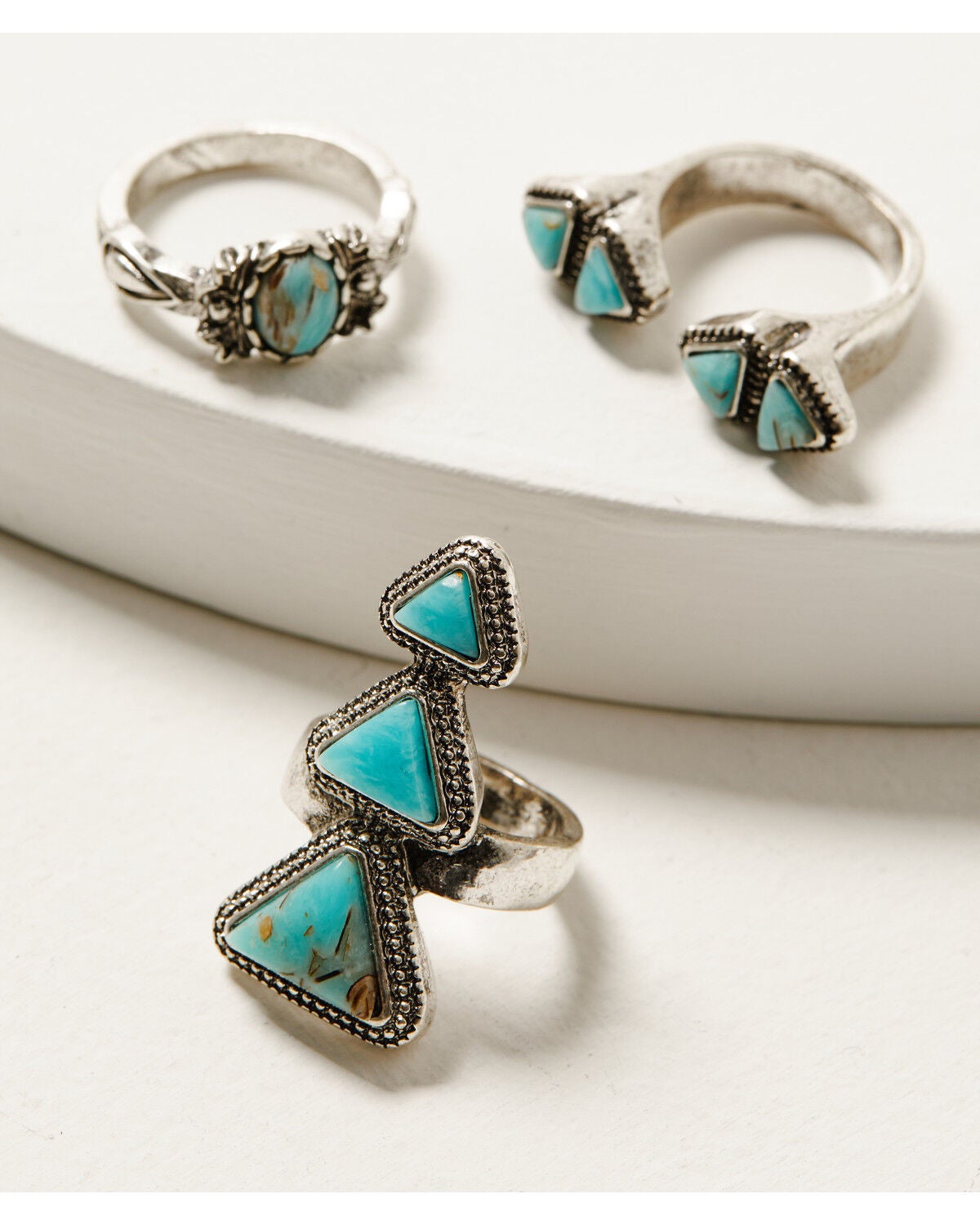 Image #3 - Idyllwind Women's Clarion Antique Silver Ring Set - 5 Piece, Silver, hi-res