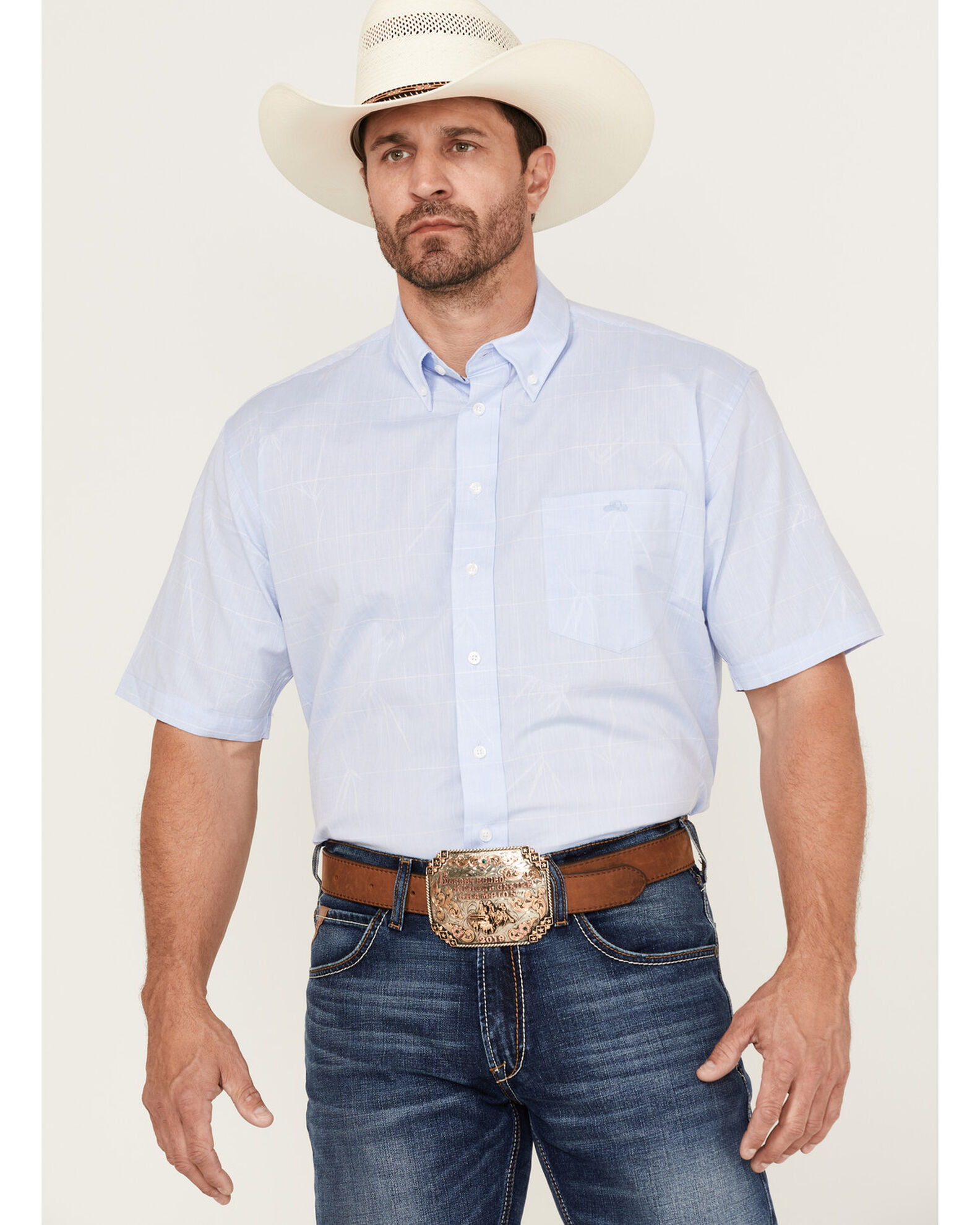 Resistol Men s Bell Solid Short Sleeve Button Down Western Shirt Sheplers
