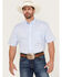 Resistol Men's Bell Solid Short Sleeve Button Down Western Shirt , Light Blue, hi-res
