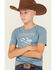 Image #2 - Wrangler Boys' Ride Of Life Short Sleeve Graphic T-Shirt, Blue, hi-res