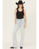 Image #1 - Shyanne Women's Celeste Light Wash High Rise Bootcut Comfort Stretch Denim Jeans, Light Wash, hi-res