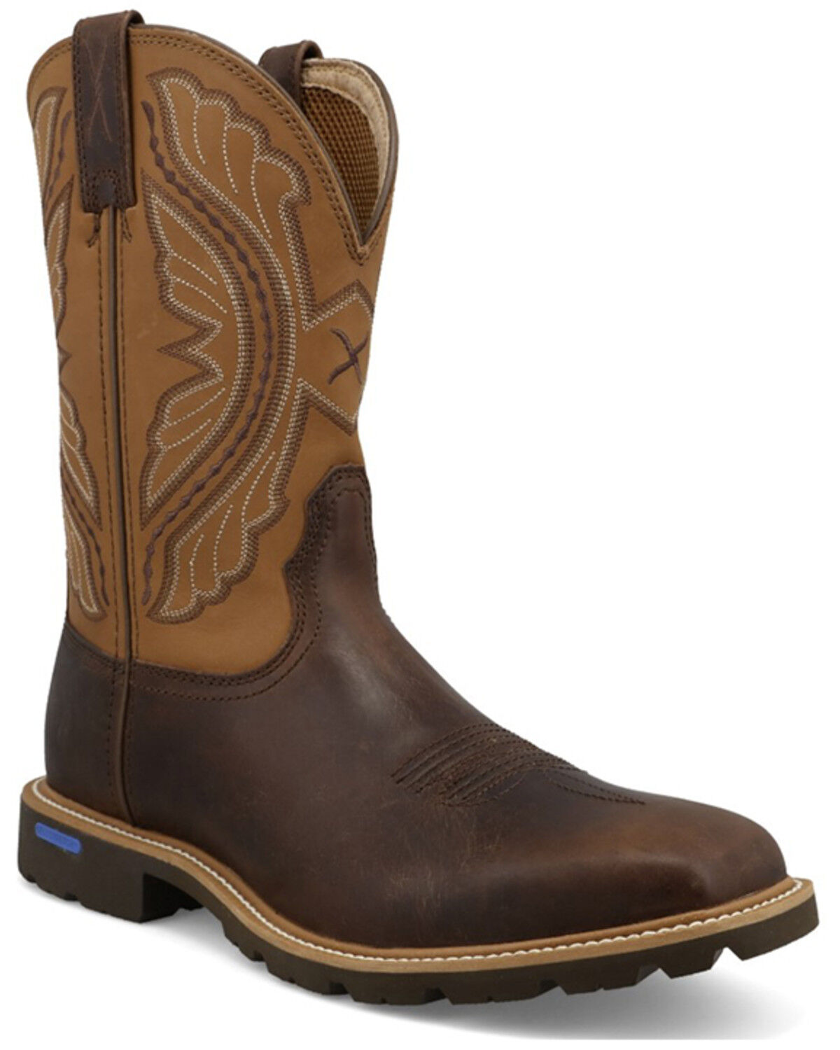 Image #1 - Twisted X Men's 11" Tech X™ Western Boots - Broad Square Toe, Brown, hi-res