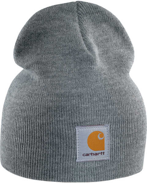 Image #1 - Carhartt Acrylic Knit Hat, Hthr Grey, hi-res