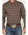 Image #3 - RANK 45&reg; Men's Hudson Geo Southwestern Print Long Sleeve Button-Down Stretch Western Shirt, Brown, hi-res
