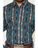 Image #3 - Wrangler Men's Checotah Southwestern Print Long Sleeve Snap Western Shirt, Turquoise, hi-res