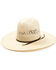 Rodeo King Men's 25X Natural Jute Open Crown Straw Western Hat , Natural, hi-res