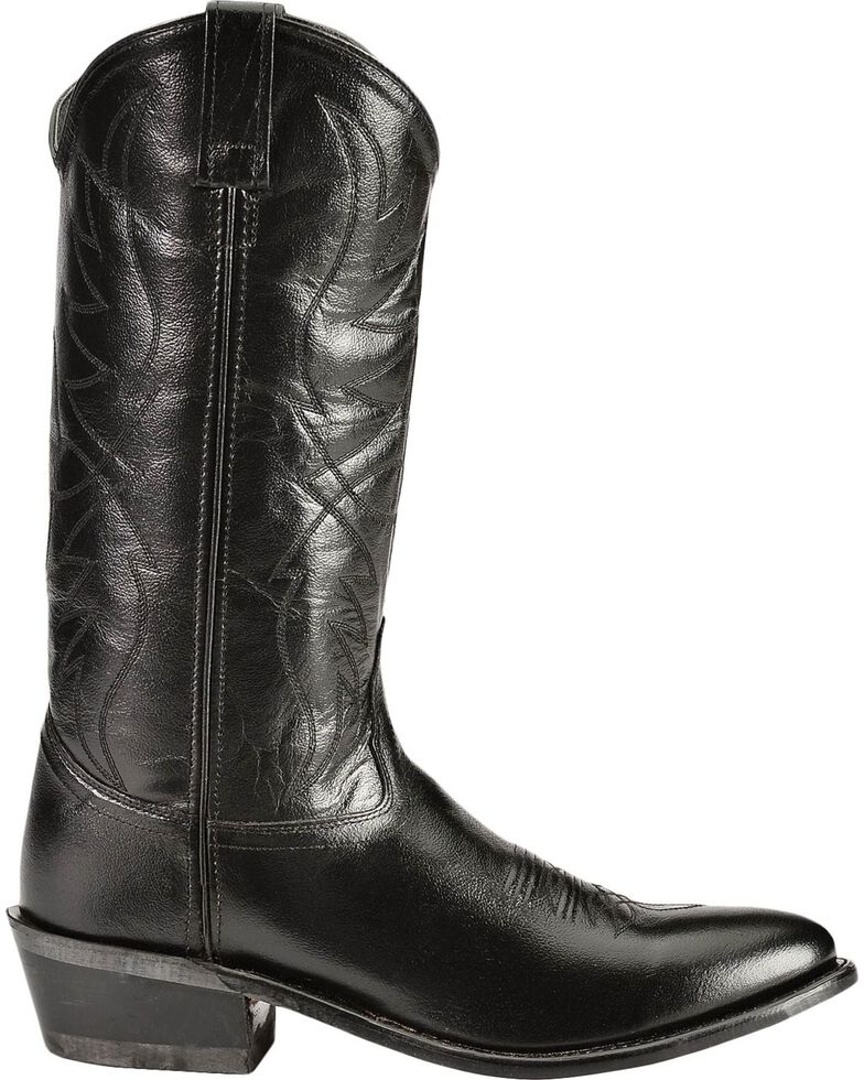 Old West Smooth Leather Cowboy Boots Medium Toe Sheplers