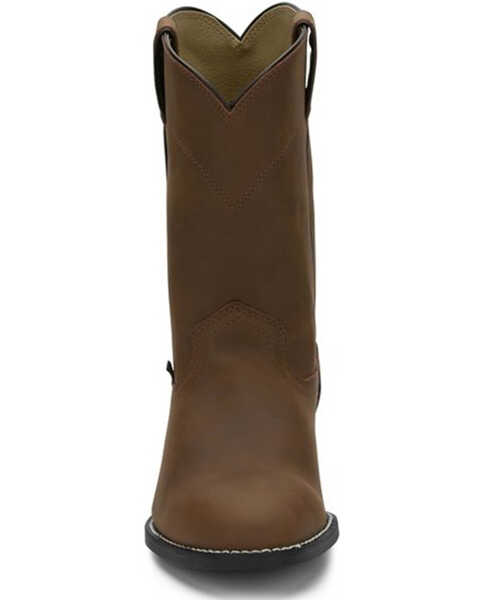 Image #7 - Justin Men's Basics Roper Western Boots - Round Toe, Bay Apache, hi-res