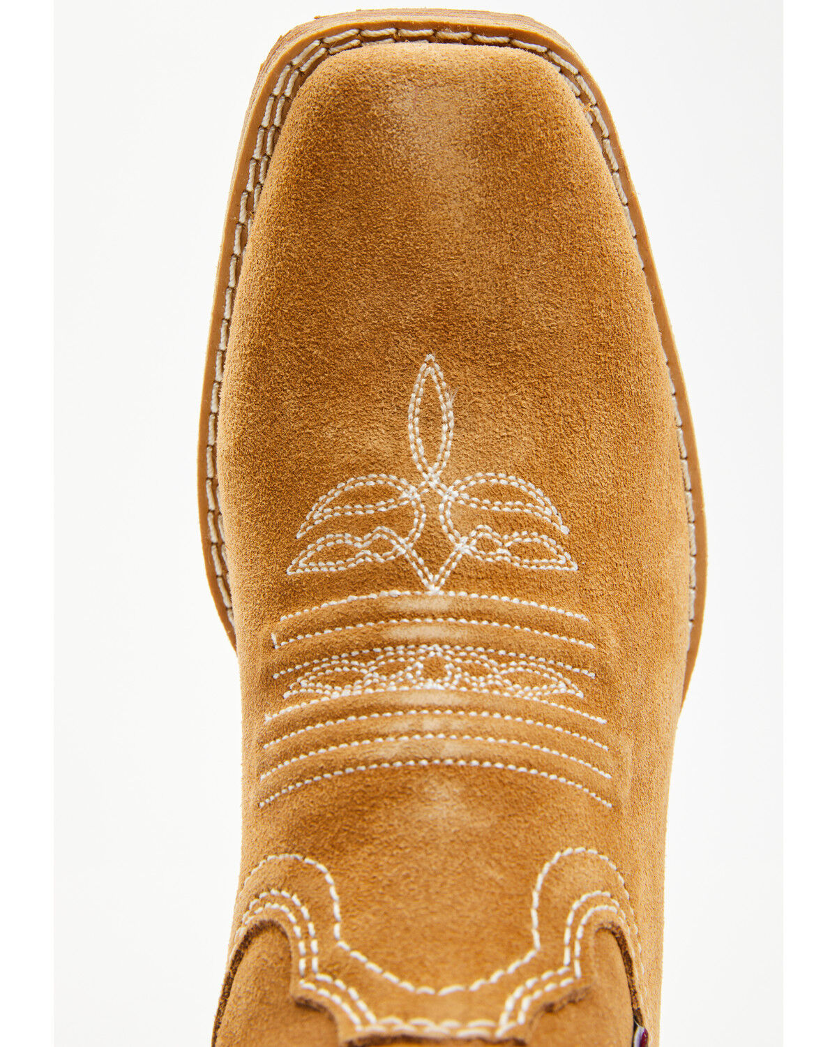 Image #6 - Justin Women's Gypsy Suede Western Booties - Square Toe, Honey, hi-res