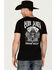 Image #1 - Cody James Men's Four Aces Short Sleeve Graphic T-Shirt , Black, hi-res
