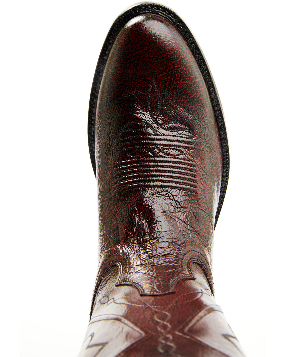 Image #6 - Tony Lama Men's Western Boots - Round Toe, Dark Red, hi-res
