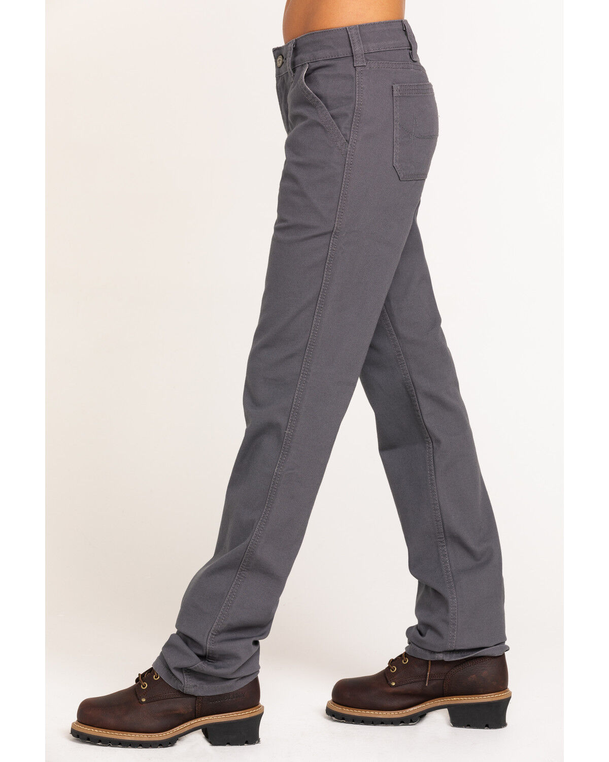 Image #3 - Ariat Women's FR Duralight Stretch Canvas Straight Leg Pants, Grey, hi-res