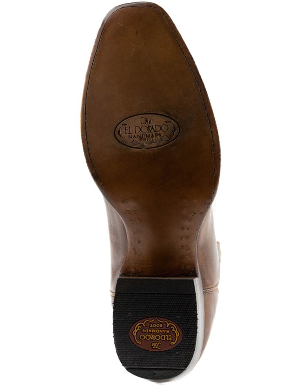 Image #5 - El Dorado Men's 13" Distressed Western Boots - Square Toe, Chocolate, hi-res