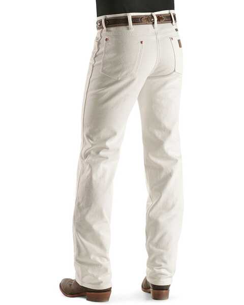 Image #1 - Wrangler Men's 936 High Rise Prewashed Cowboy Cut Slim Straight Jeans, White, hi-res
