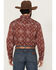 Image #4 - Cowboy Hardware Men's Bandana Long Sleeve Snap Stretch Western Shirt, Red, hi-res