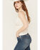 Image #2 - Shyanne Women's Beaded Fringe Tank, Cream, hi-res