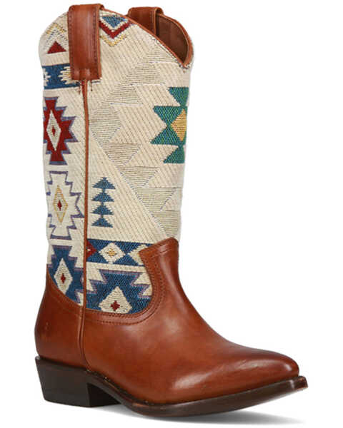 Image #1 - Frye Women's Billy Pull-On Southwestern Western Boots - Pointed Toe , , hi-res