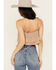 Image #4 - En Creme Women's Metallic Cropped Tank Top, Rose, hi-res