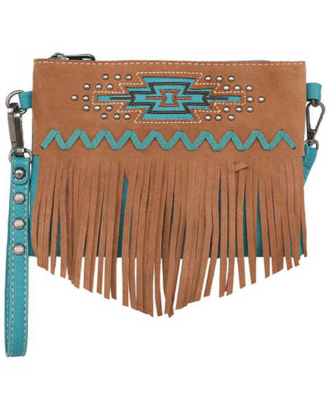 Montana West Women's Summer Southwestern Embroidered Crossbody, Turquoise, hi-res