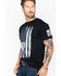 Image #3 - Brothers & Arms Men's Thin Blue Line Short Sleeve Graphic T-Shirt, Black, hi-res