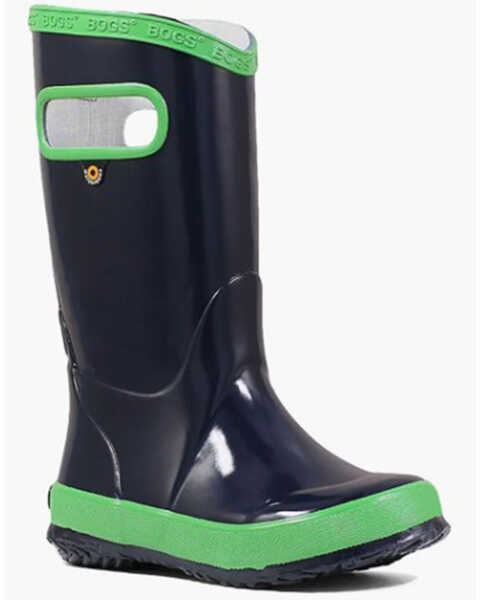 Image #1 - Bogs Girls' Rain Boots - Round Toe, Blue, hi-res