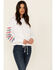Wrangler Women's White Arm Logo Drawstring Hoodie , White, hi-res