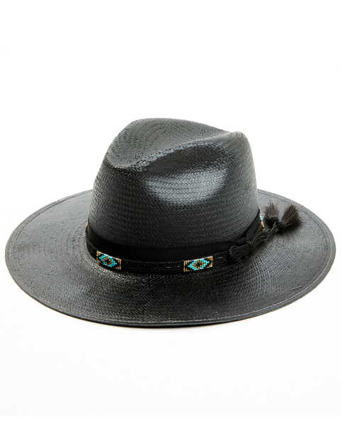 Image #1 - Stetson Men's Helix Beaded Straw Western Fashion Hat, Black, hi-res