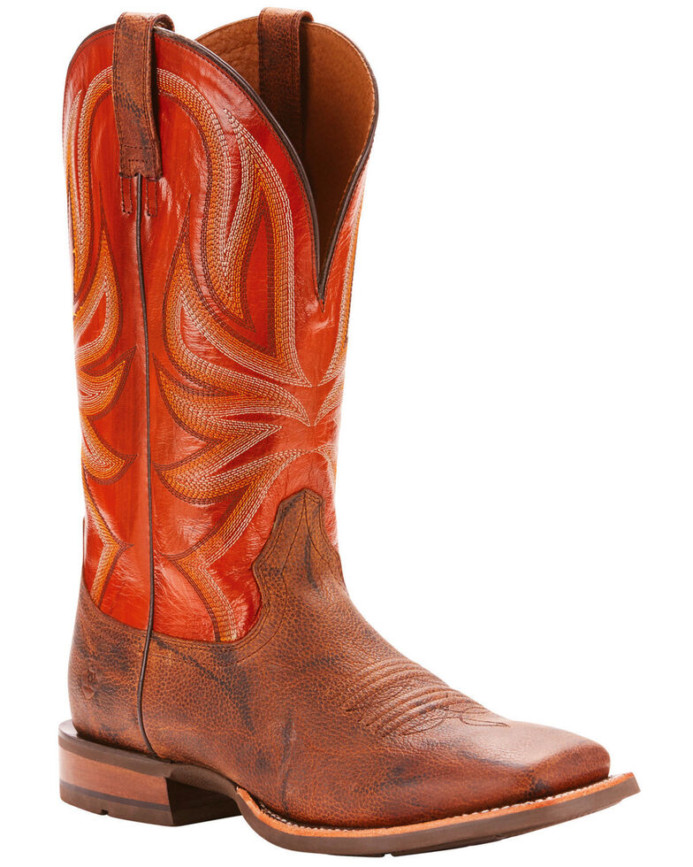 Ariat Men's Range Boss Trusty Brown Cowboy Boots - Square Toe | Sheplers