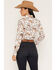 Image #4 - Rock & Roll Denim Women's Stirrup Tek Conversational Print Long Sleeve Snap Stretch Western Shirt, Cream, hi-res