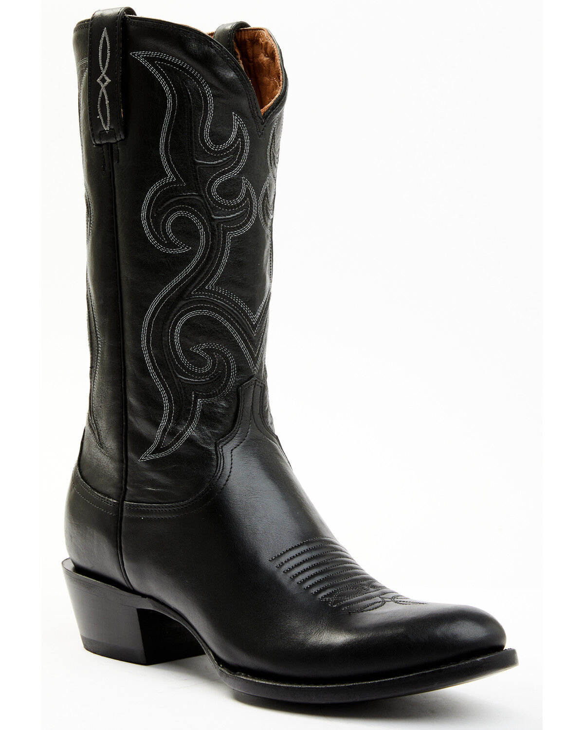 Image #1 - Lucchese Men's Cowhide Western Boots - Round Toe, Black, hi-res