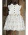 Image #1 - Sugar California Toddler Girls' Boots and Bows Printed Lace Dress, Cream, hi-res