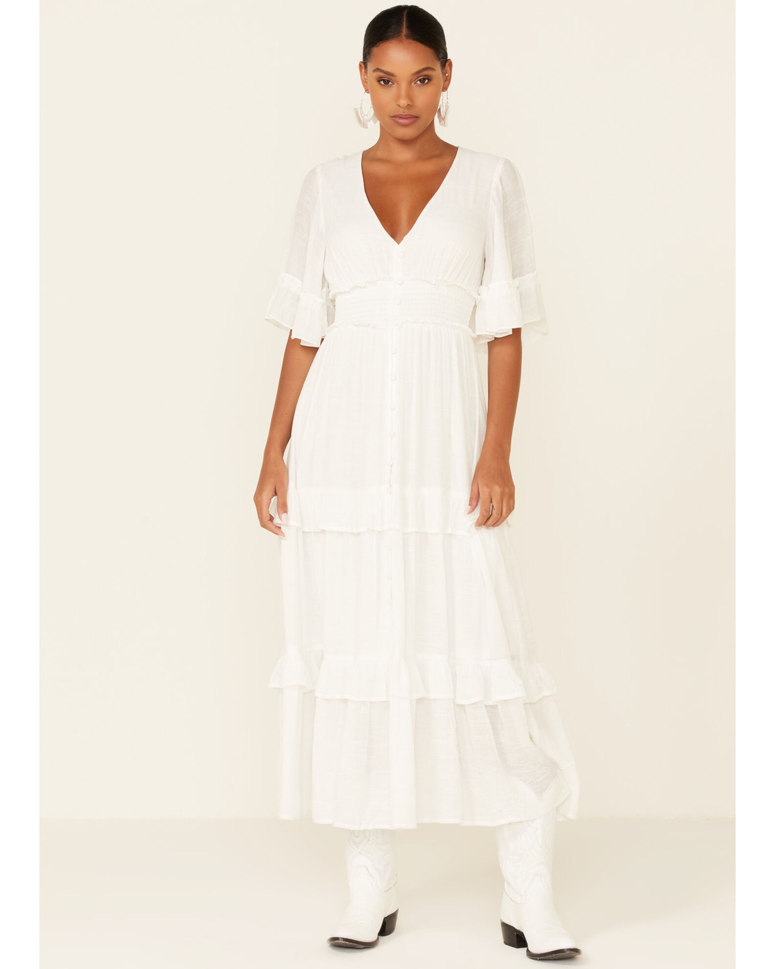 Jealous tomato maxi wrap dress hot sale