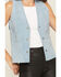 Image #3 - Idyllwind Women's Mavert Suede Fringe Vest, Light Blue, hi-res