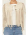 Image #3 - Double D Ranch Women's Sonora Leather Vest, White, hi-res
