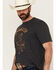 Image #2 - Wrangler Men's Bucking Bull Logo Short Sleeve Graphic T-Shirt , Charcoal, hi-res