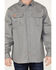 Image #3 - Hawx Men's FR Solid Long Sleeve Button-Down Woven Work Shirt - Big & Tall, Silver, hi-res