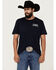 Image #2 - Cody James Men's Smoke Skull Short Sleeve Graphic T-Shirt, Navy, hi-res