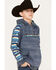 Hooey Boys' Serape Logo Graphic Hooded Sweatshirt, Navy, hi-res