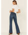 Image #4 - Lee Women's High Rise Super Flare Jeans , Blue, hi-res