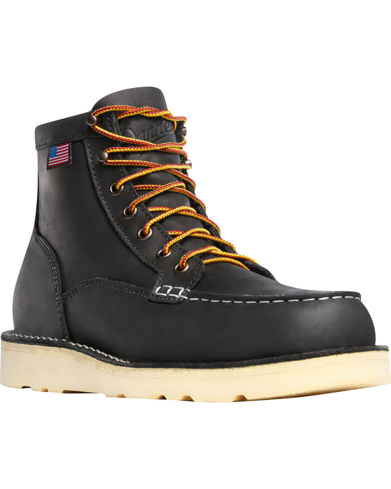 black boots moc toe