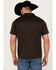 Image #4 - RANK 45® Men's Primetime Chest Stripe Button-Down Polo Shirt, Chocolate, hi-res