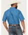Image #4 - Ariat Men's Scott Geo Print Short Sleeve Button-Down Western Shirt, Dark Teal, hi-res