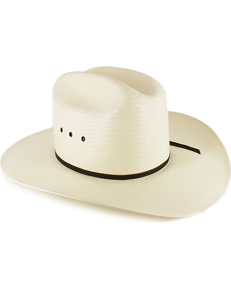 Resistol Kid's Elastic Fit Straw Cowboy Hat, Natural, hi-res